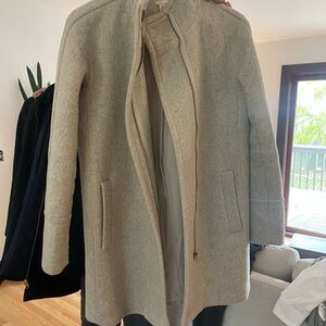 J. Crew light grey overcoat